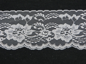 4 Inch Flat Lace, Gray (25 yards) MADE IN USA